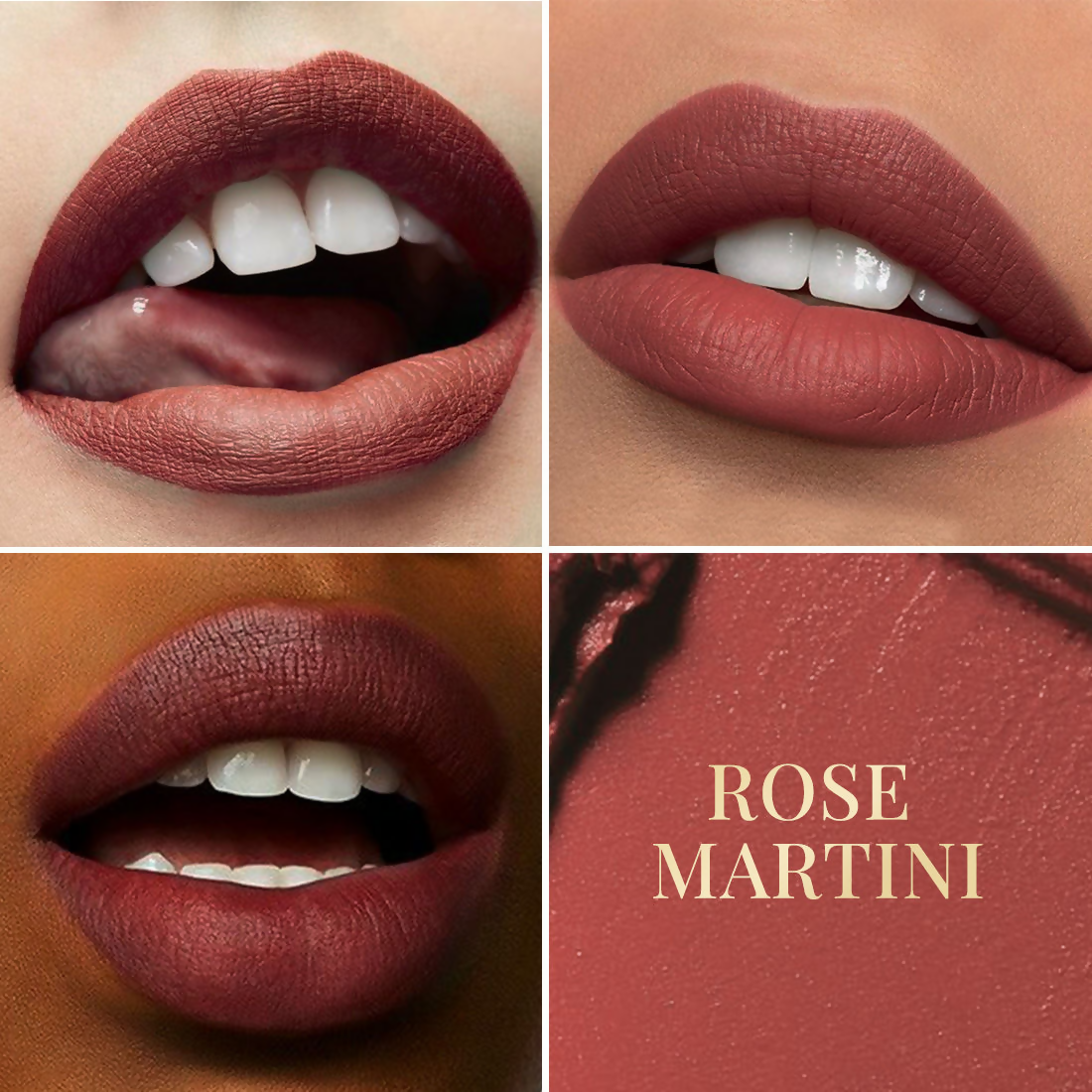 mCaffeine Shades Creamy Matte Kiss Bullet Lipstick Moisturizing Lightweight - Rose Martini | Grocsy
