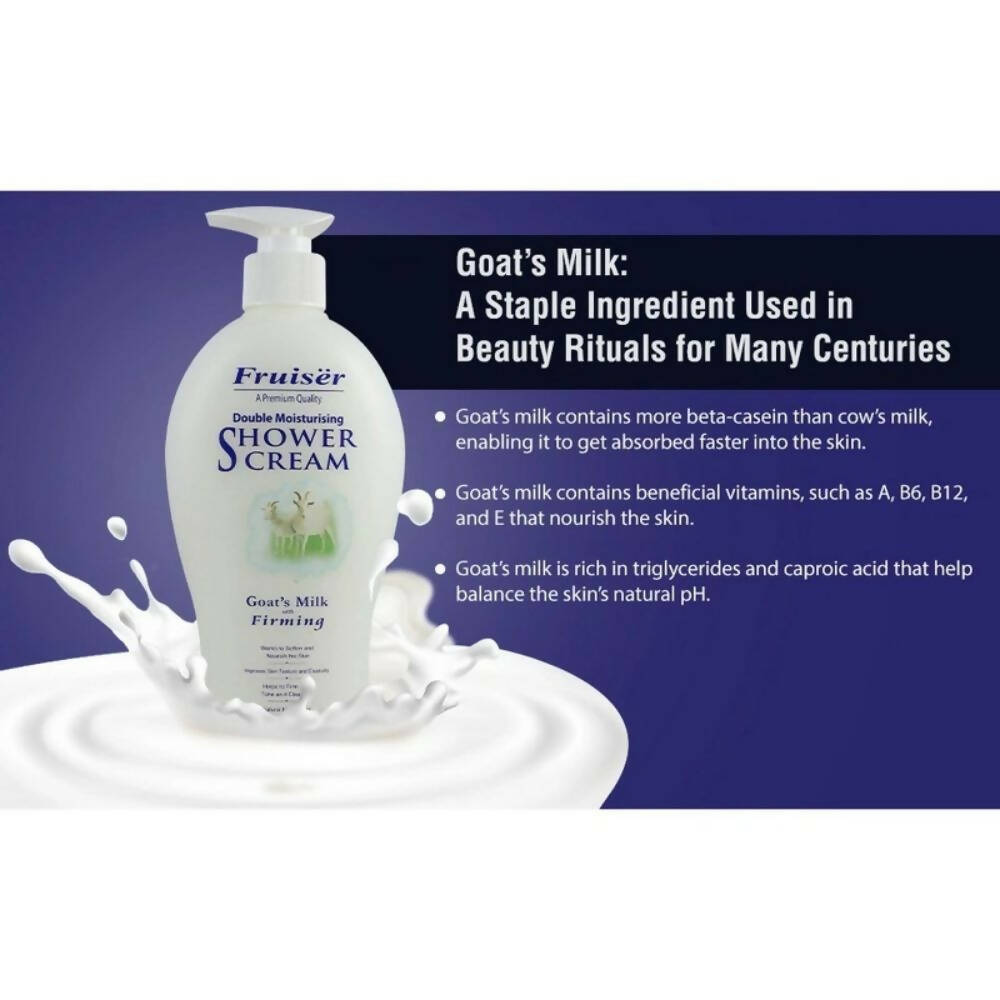 Fruiser Double Moisturizing Shower Cream Firming Goat's Milk | Grocsy