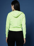 Women Winter Lime Green Cotton Cardigan - Wool Trees | Grocsy