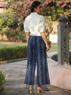 Juniper Women's Off-White-Indigo Straight Clothing Set | Grocsy