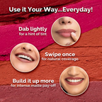 Mamaearth Moisture Matte Longstay Mini Lipstick - Plum Punch | Grocsy