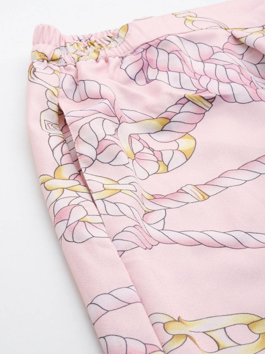 Ahalyaa Women's Traditional Wear Co-ords - Pink | Grocsy