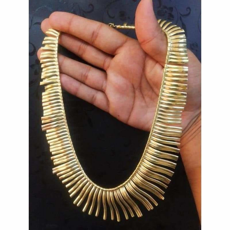 MS Fashion India Designer Traditional Gold Color Necklace for Women | Grocsy