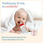 LuvLap Anti-Colic Wide Neck Natura Flo Baby Feeding Bottle | Grocsy