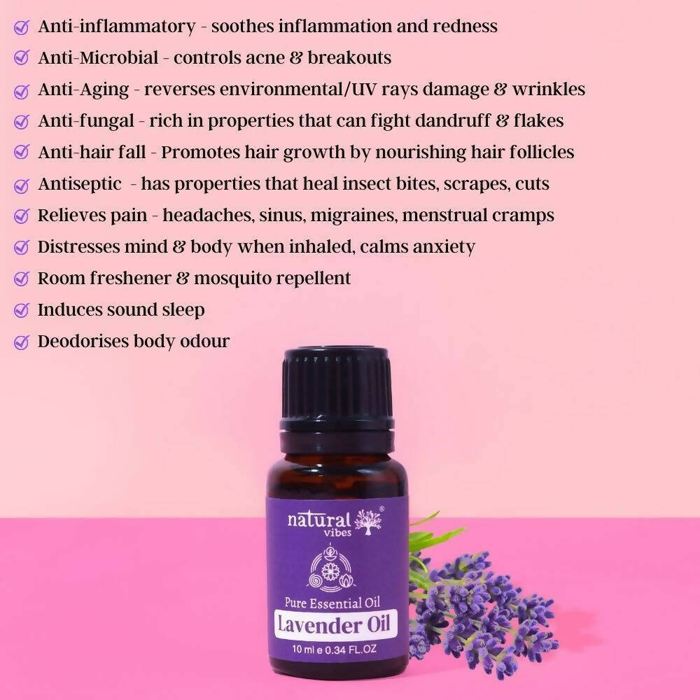 Natural Vibes Lavender Pure Essential Oil | Grocsy