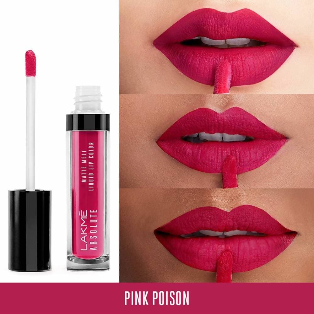 Lakme Absolute Matte Melt Liquid Lip Color - Pink Poison | Grocsy