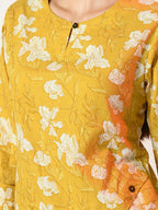 Myshka Women's Yellow Printed Top | Grocsy