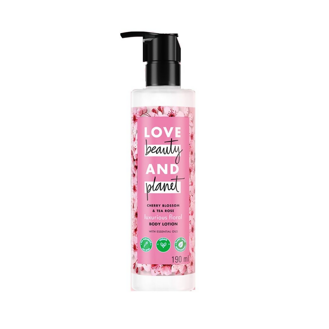 Love Beauty And Planet Cherry Blossom & Tea Rose Body Lotion | Grocsy