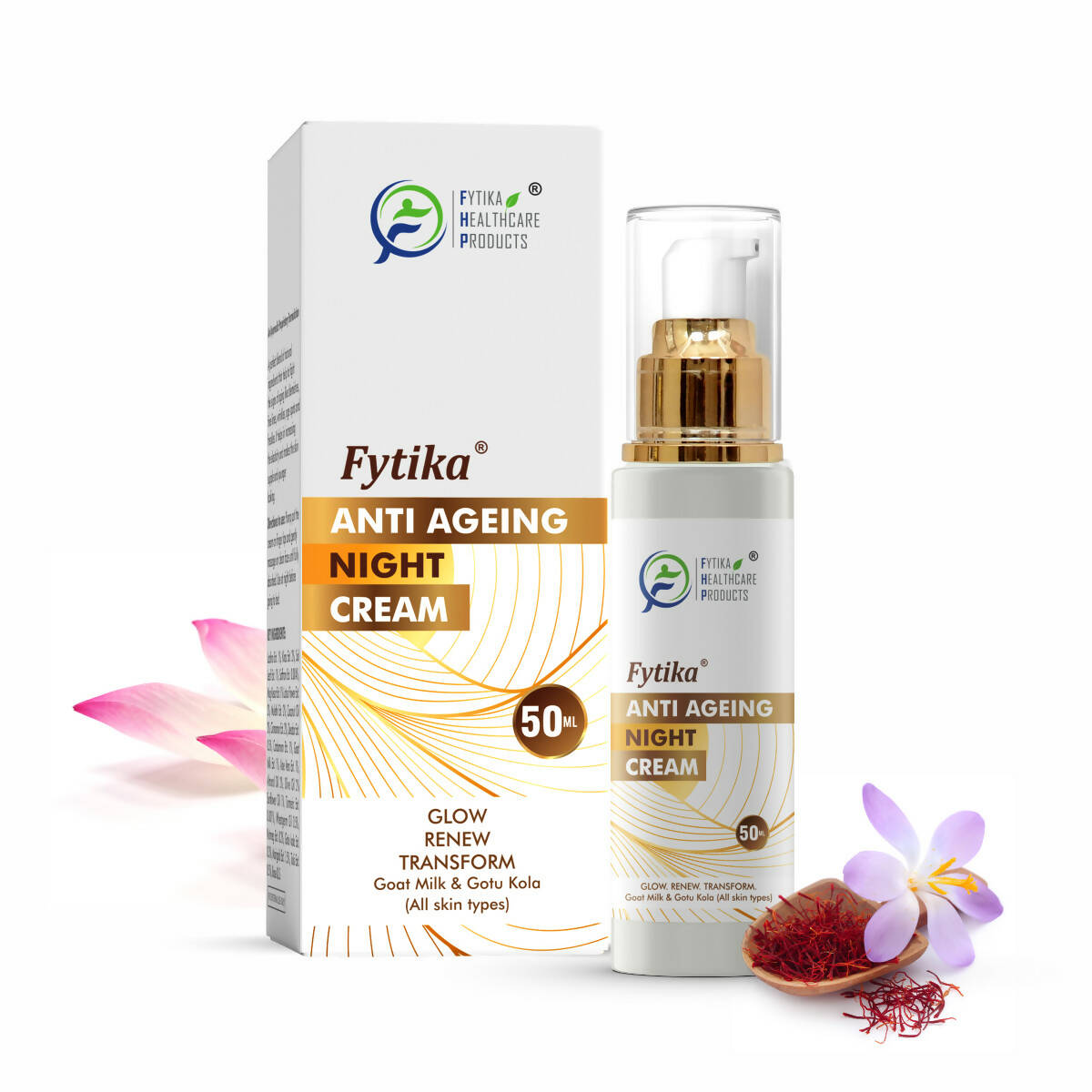 Fytika Anti-Aging Night Cream with Gotu Kola, Saffron and Lotus Flower Extract | Grocsy