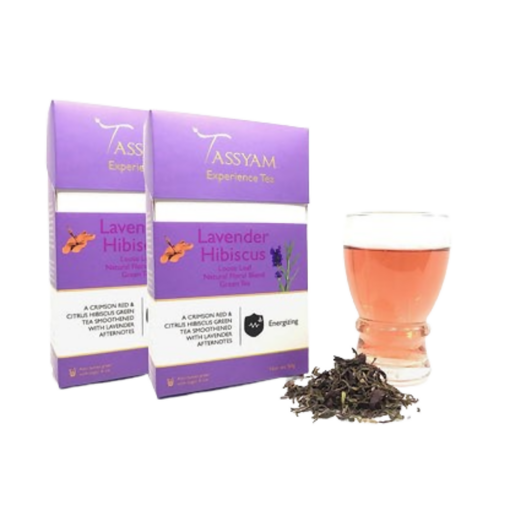 Tassyam Organics Lavender Hibiscus Green Tea | Grocsy