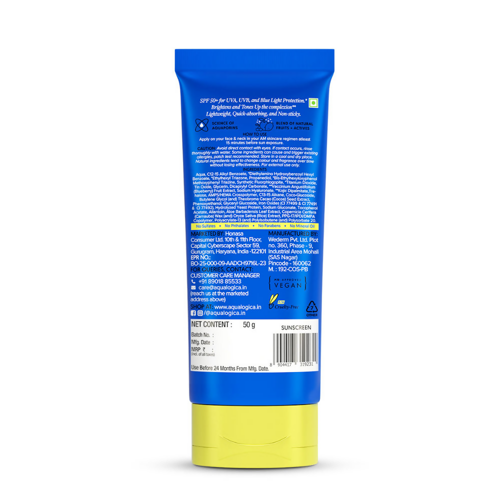 Aqualogica Bright + Tone Up Sunscreen | Grocsy