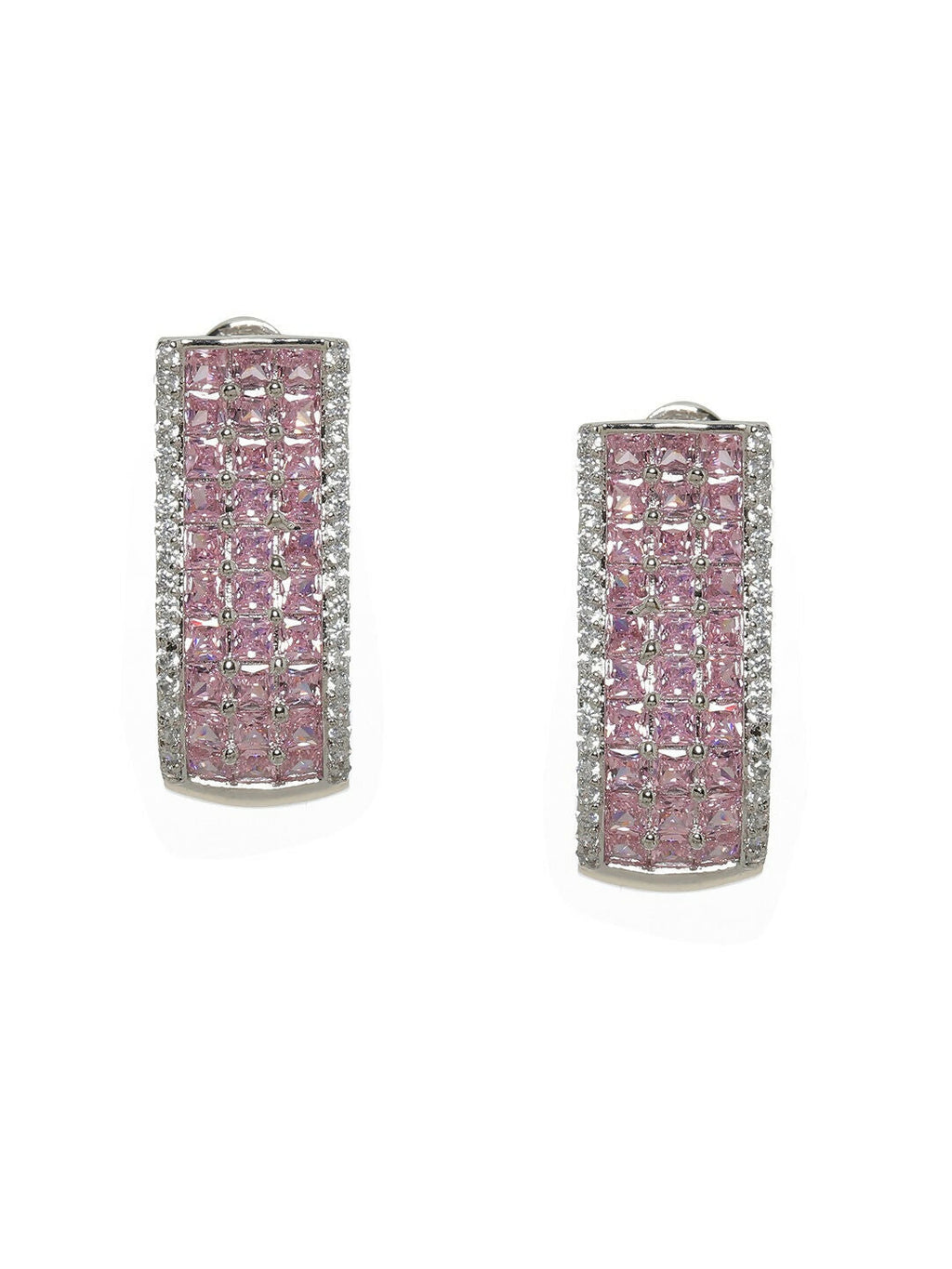 Pink Hoops Earrings- Ruby Raang | Grocsy