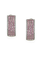 Pink Hoops Earrings- Ruby Raang | Grocsy