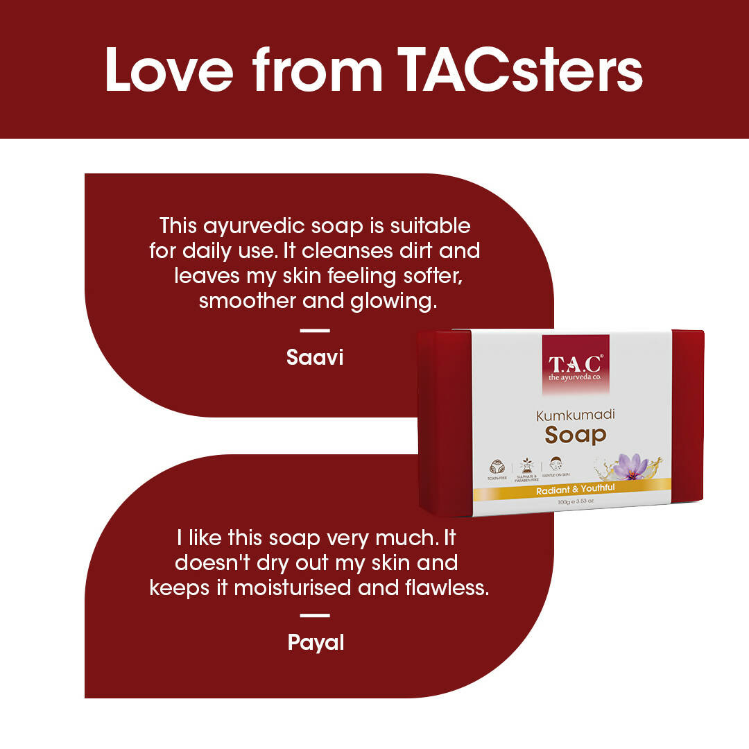 TAC - The Ayurveda Co. Kumkumadi Soap | Grocsy