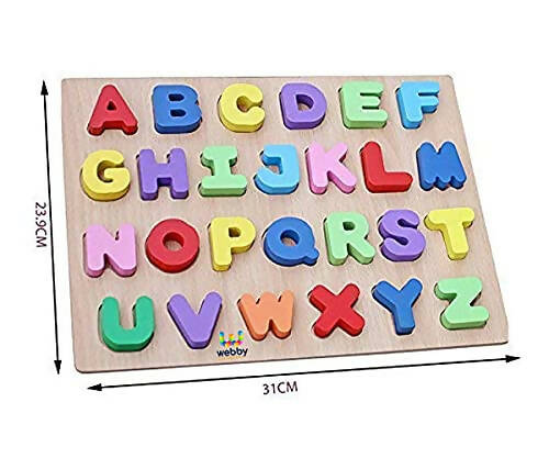 Webby Wooden Capital Alphabets Letters Learning Educational Puzzle Toy for Kids | Grocsy