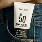 Detoxie Squalene & Silk Protiens SPF50 Sunscreen Gel For All Skin Types | Grocsy
