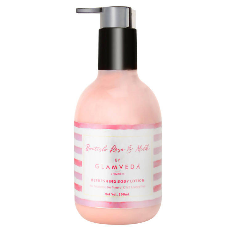 Glamveda British Rose & Milk Refreshing Body Lotion | Grocsy