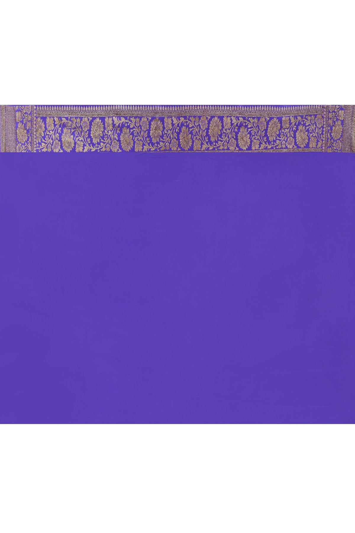 Joban Fashion Lavender Crepe Chiffon Pure Handloom Banarasi Silk Saree | Grocsy