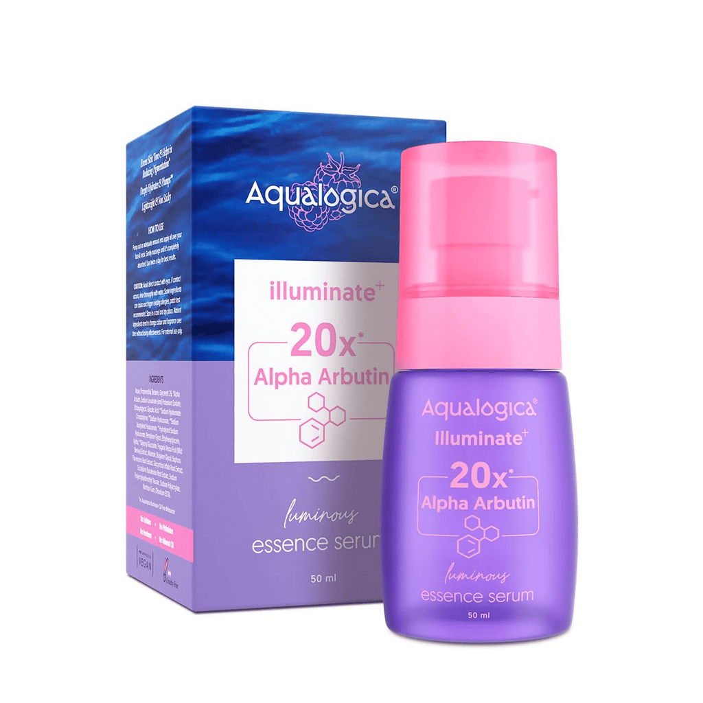 Aqualogica Illuminate+ 20x Alpha Arbutin Luminous Essence Serum | Grocsy
