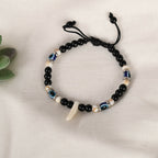 NVR Men & Women Pearl Evil Eye Adjustable Bracelet | Grocsy