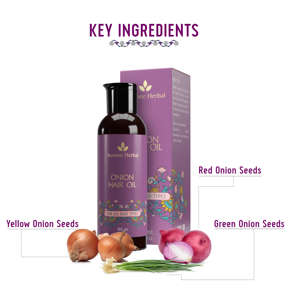 Avimee Herbal Onion Hair Oil | Grocsy