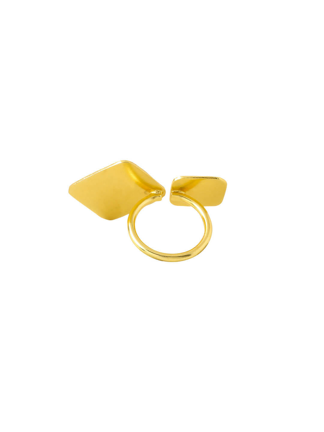 NVR Women Gold-Polished Adjustable Finger Ring | Grocsy