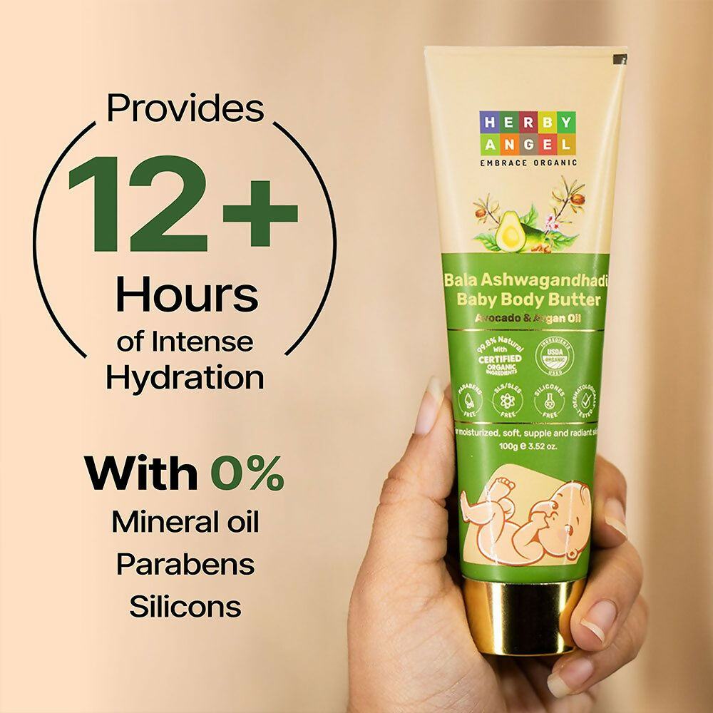 Herby Angel Bala Ashwaganghadi Baby Body Butter for Kids and Babies | Grocsy