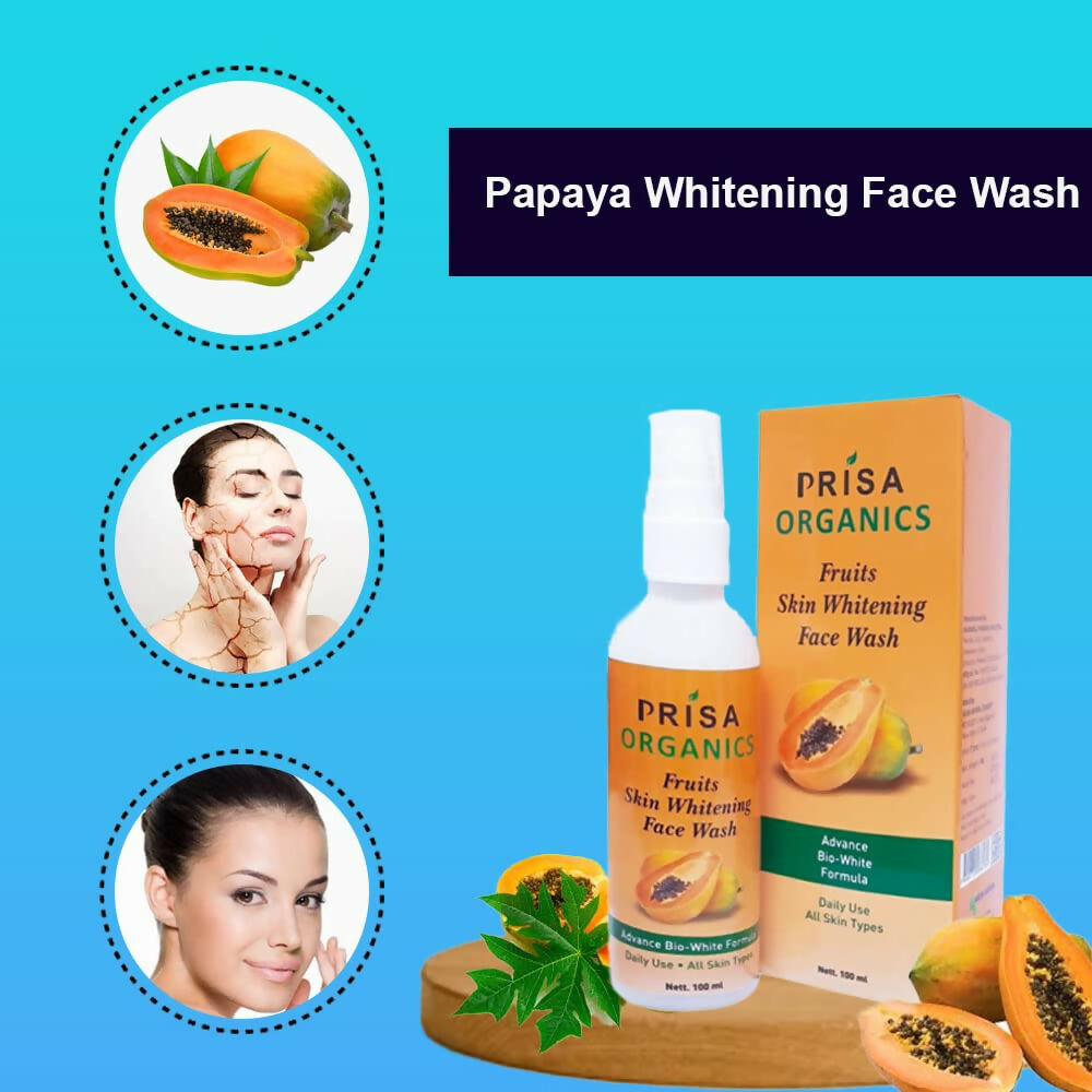 Prisa Organics Saffron & Papaya Lightening Face Wash | Grocsy