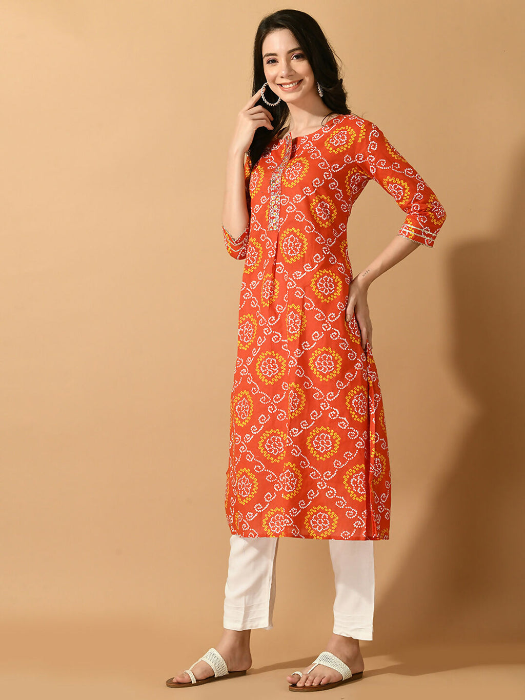 Myshka Women's Multi Flared Printed Festive Kurta | Grocsy