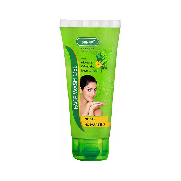 Bakson's Sunny Herbals Face Wash Gel With Aloevera, Calendula, Neem & Tulsi | Grocsy
