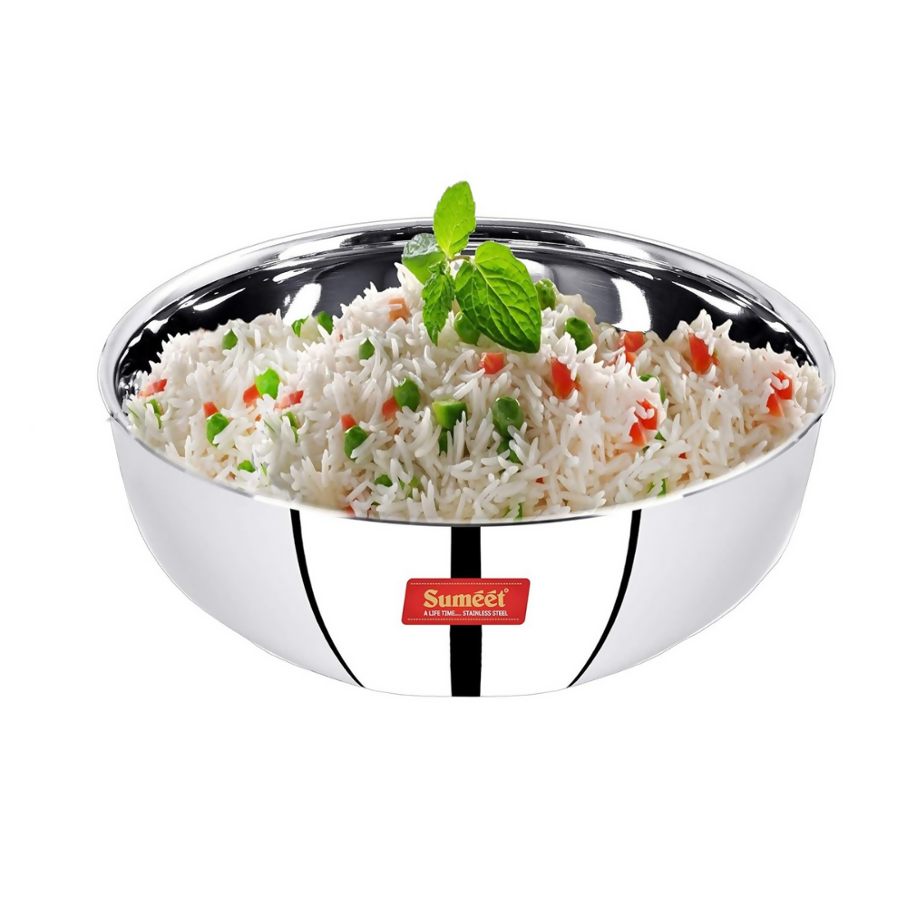 Sumeet Stainless Steel Induction Bottom Gas Stove Friendly Tasra | Grocsy