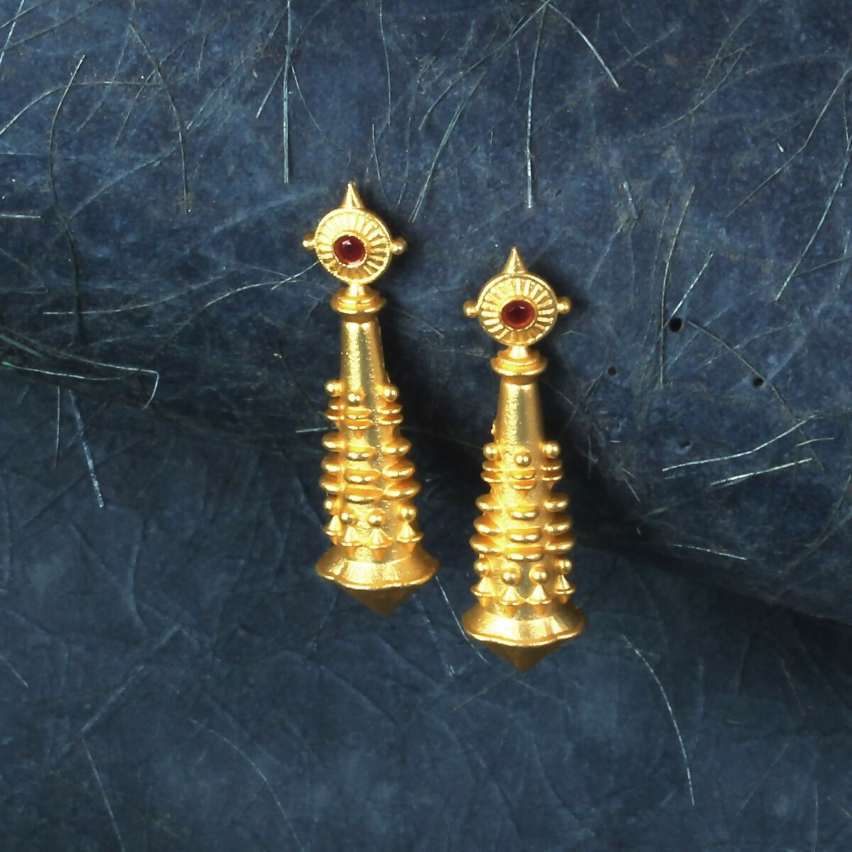 Joban Fashion Women Matte Gold Brass Earrings | Grocsy