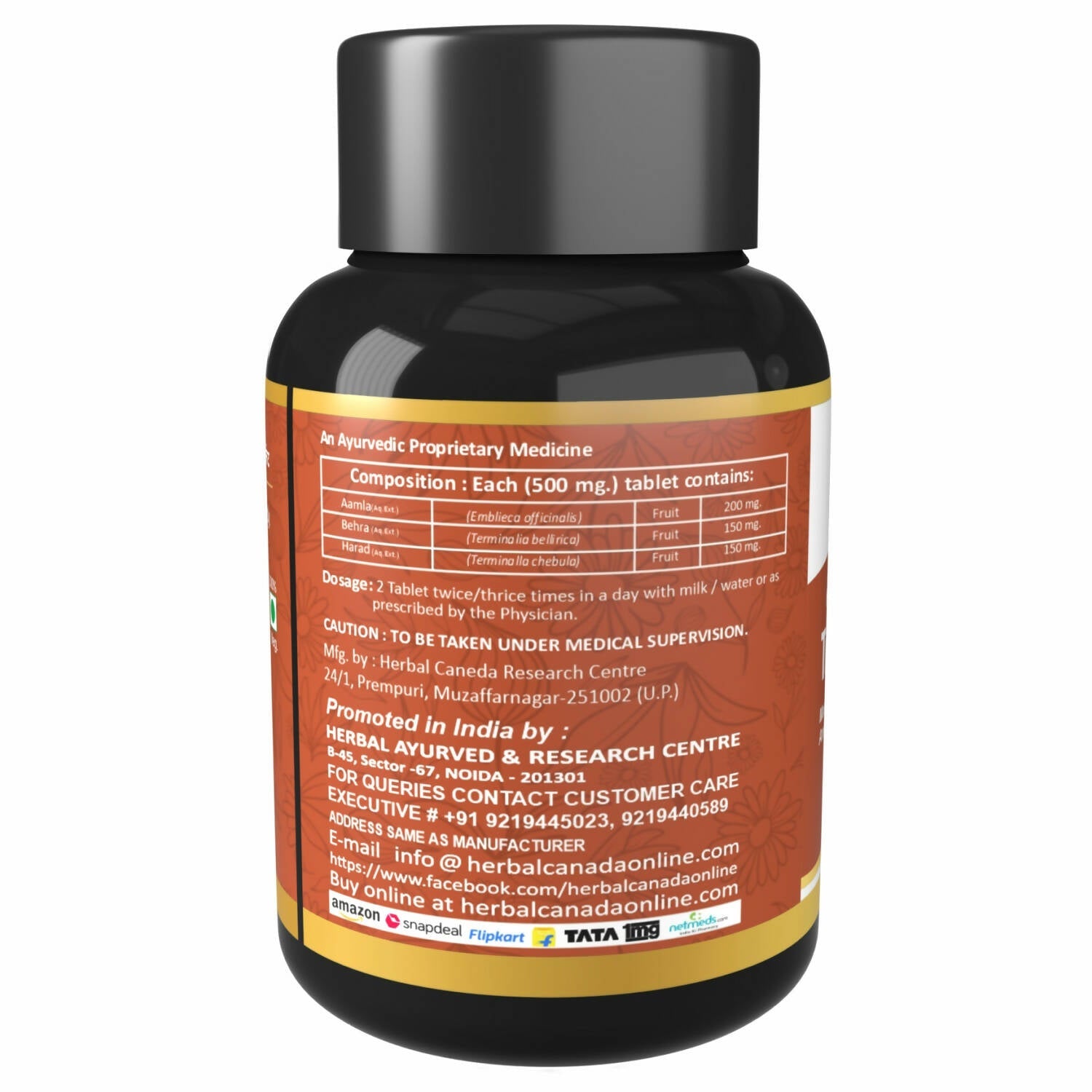 Herbal Canada Triphala Extract Tablets | Grocsy
