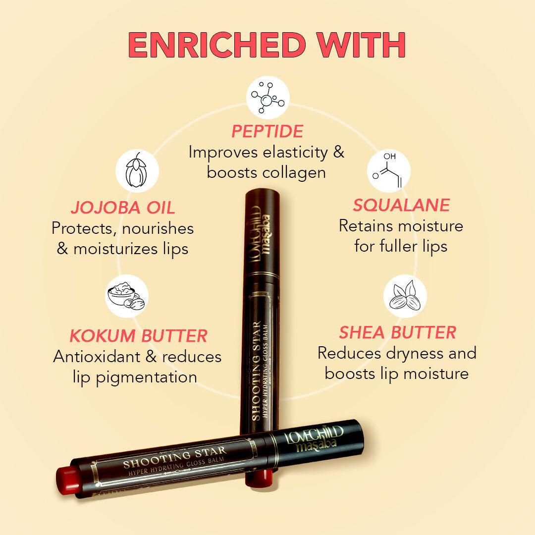 LoveChild By Masaba Gupta Shooting Star Hyper Hydrating Gloss Balm - Melty Moon | Grocsy