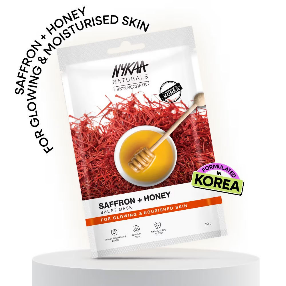 Nykaa Saffron & Honey Sheet Mask | Grocsy