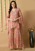Joban Fashion Rose Gold Chinnon Kurta Set | Grocsy