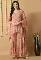 Joban Fashion Rose Gold Chinnon Kurta Set | Grocsy