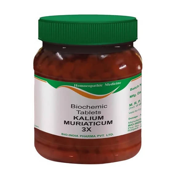 Bio India Homeopathy Kalium Muriaticum Biochemic Tablets | Grocsy