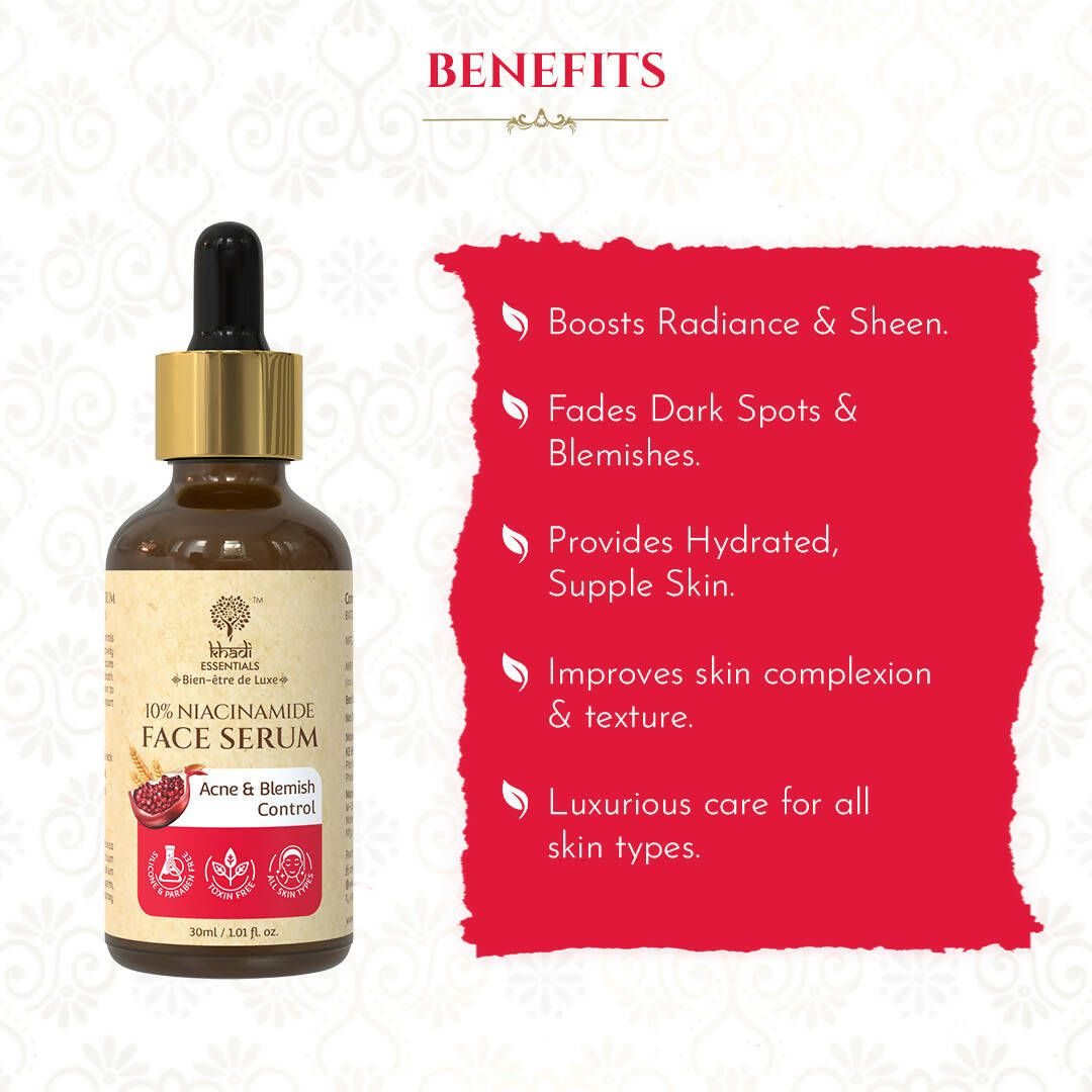 Khadi Essentials 10% Niacinamide Face Serum | Grocsy