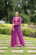 Vastranavya Purple Navratri Special Kutchi Patch Work with Leheriya Printed Kurti | Grocsy