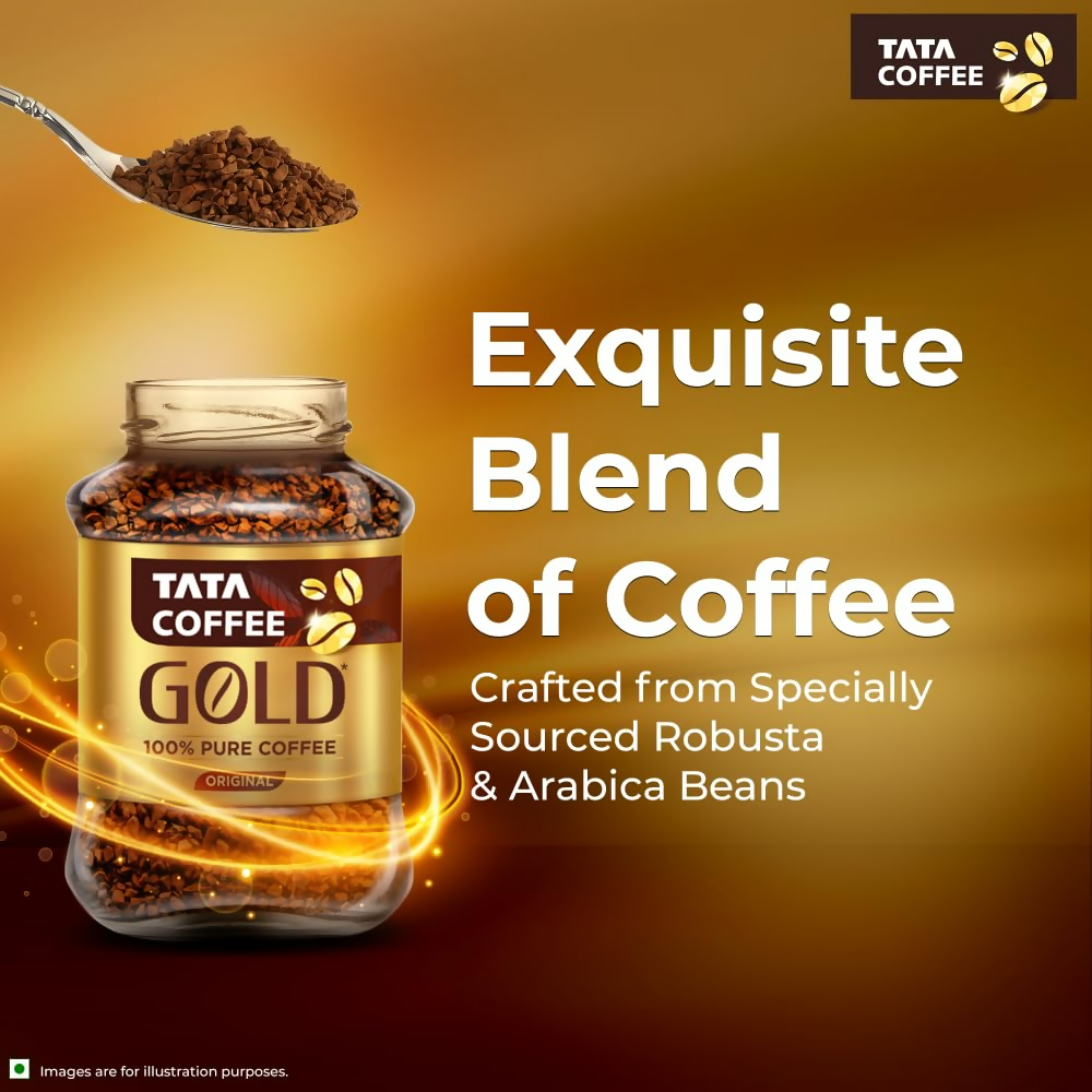 Tata Coffee Gold Original Instant & Pure Coffee Jar | Grocsy