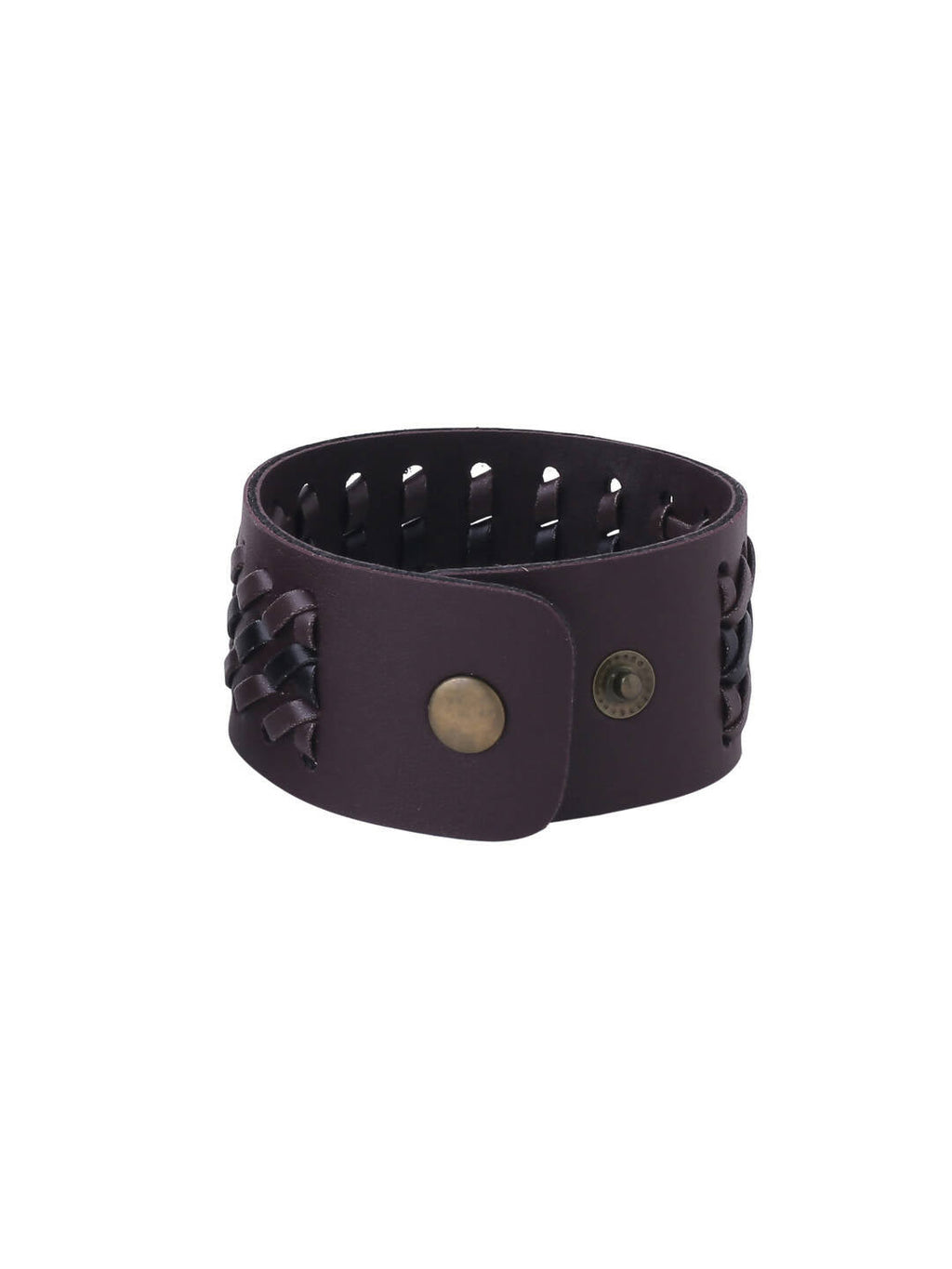 NVR Men's Brown Leather Bracelet | Grocsy