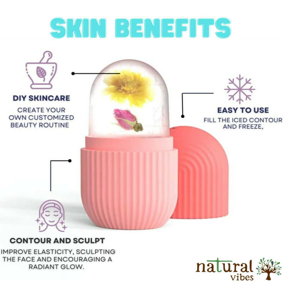 Natural Vibes Ice Facial Roller for Face, Neck and Under Eye | Grocsy