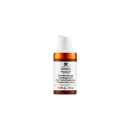 Kiehl's Powerful-Strength Dark Circle Reducing Vitamin C Eye Serum For Puffiness & Lines, With Hyaluronic Acid & Tri-Peptide | Grocsy