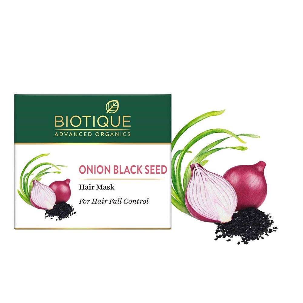 Biotique Advanced Organics Onion Black seed Hair Mask For Hair Fall Control | Grocsy
