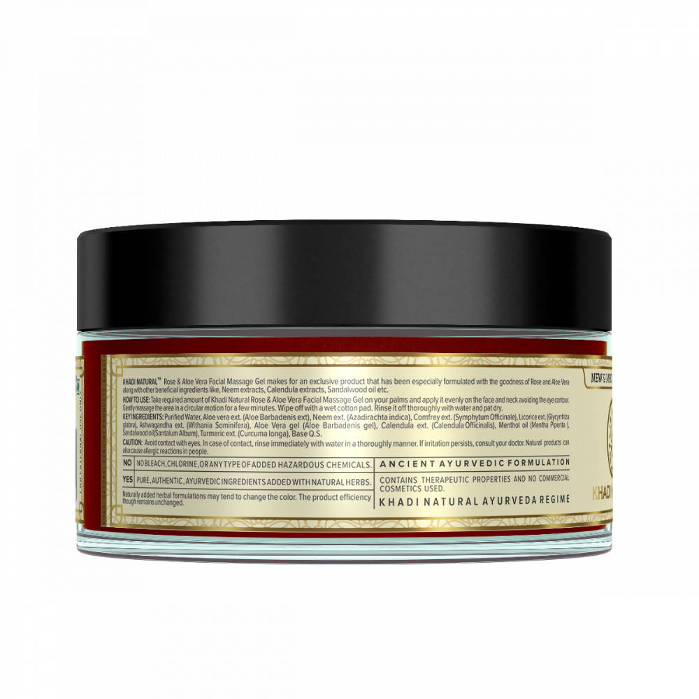 Khadi Natural Rose & Aloe Vera Facial Massage Gel | Grocsy