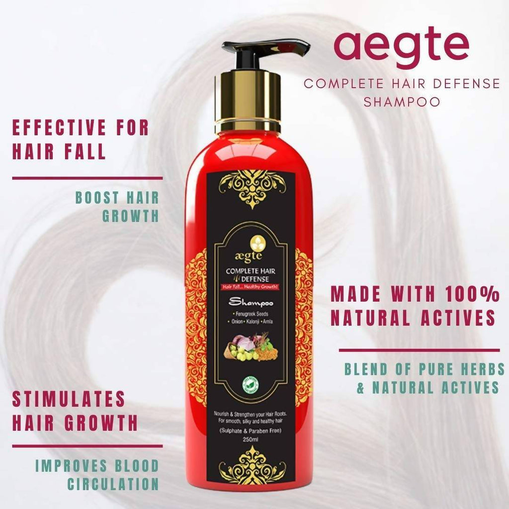 Aegte Premium Onion Hair Oil And Complete Hair Defense Shampoo | Grocsy