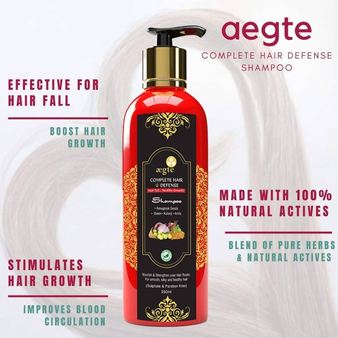 Aegte Premium Onion Hair Oil And Complete Hair Defense Shampoo | Grocsy