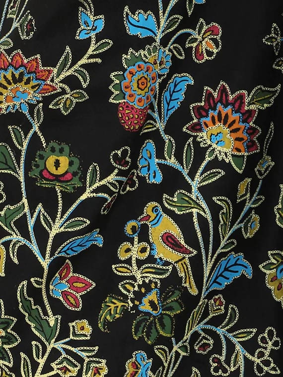 Mominos Fashion Black Floral Design Palazzo | Grocsy
