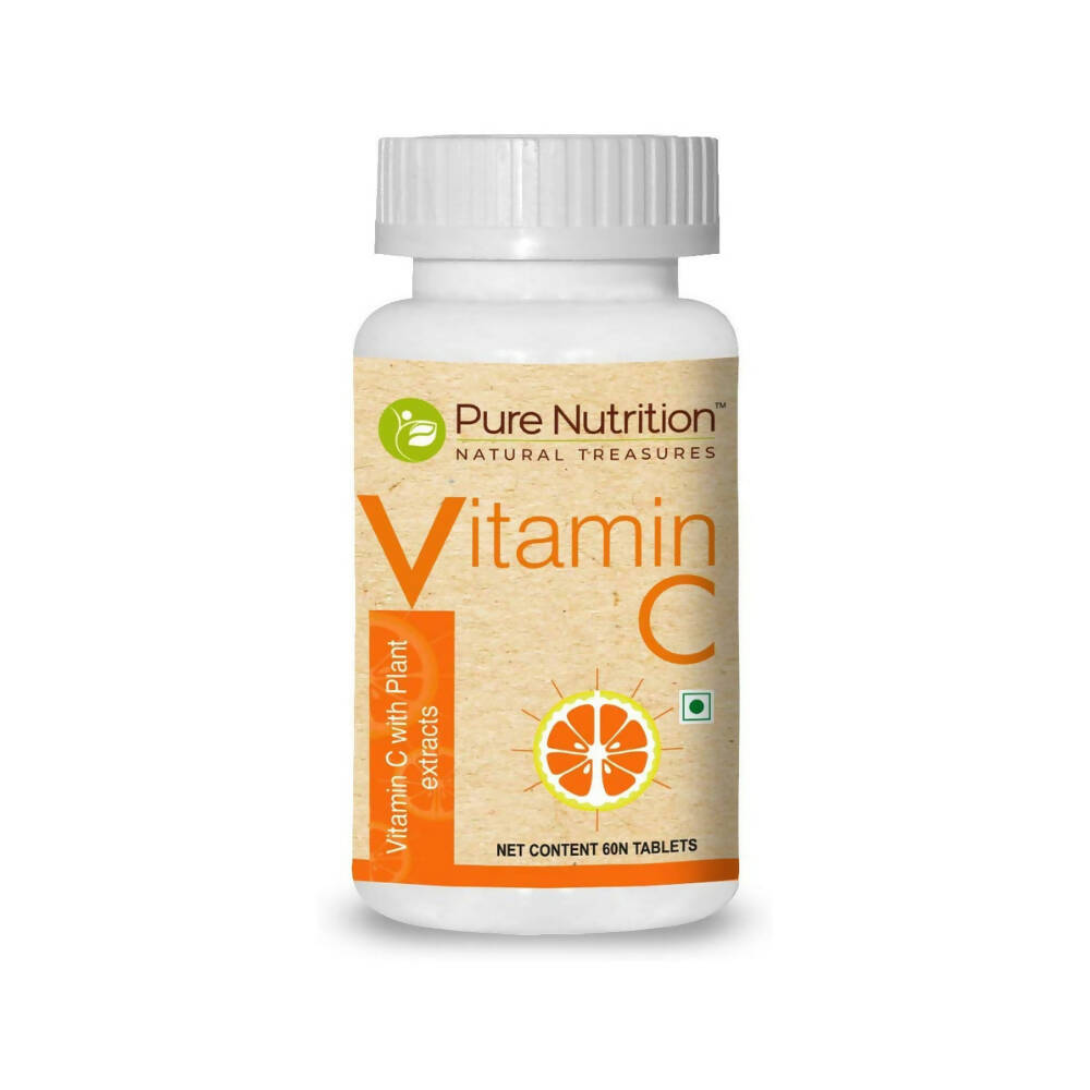 Pure Nutrition Vitamin C with Orange Peel & Amla Extract Veg Tablets | Grocsy